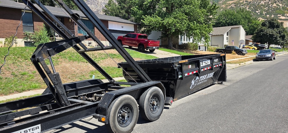 15-yard dumpster on street